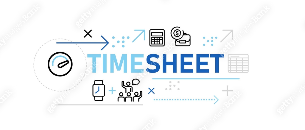 Time Tracking Banner Timesheet timesheet banner illustration for tracking working hours ...