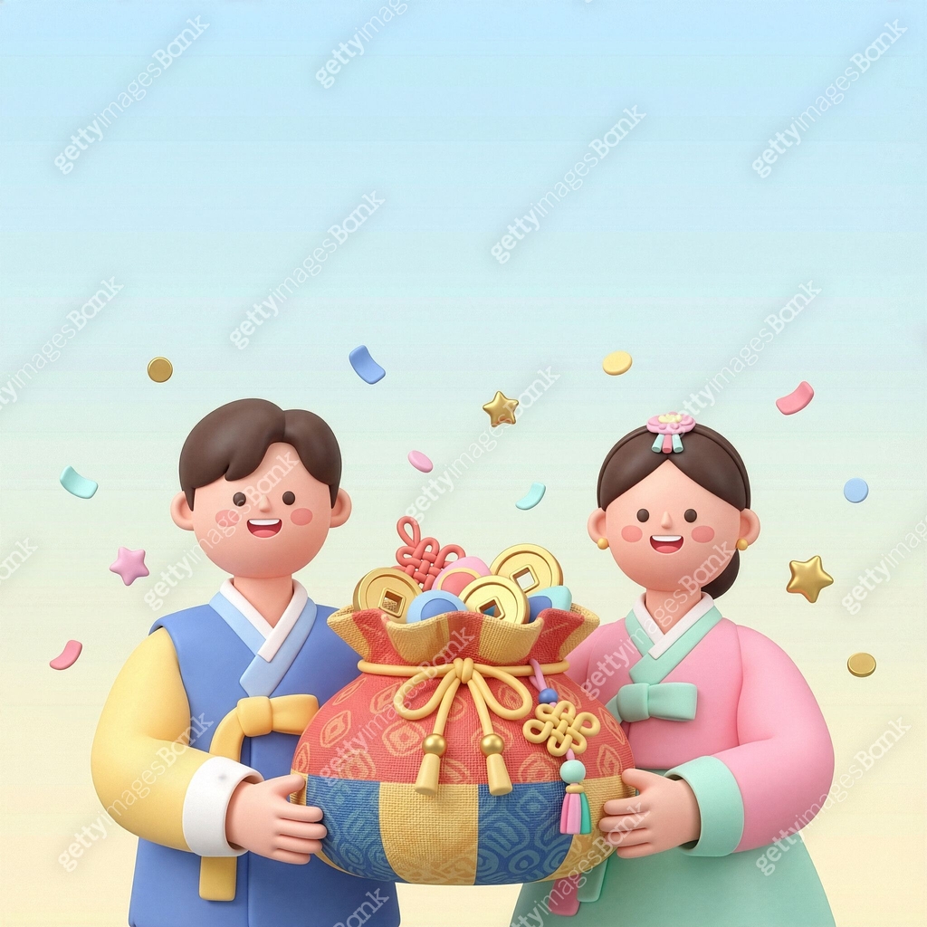 AI그래픽, AI콘텐츠, 명절 (한국문화), 한복, 복 (한단어), 백그라운드 이미지 (a14523086) - 게티이미지뱅크