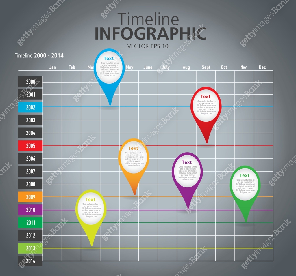 Timeline Graph View Colorful Timeline infographic with graph comparison 이미지 (471605546 ...
