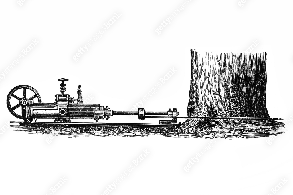 Machine Tree Drawing Tree cutting steam machine 이미지 (517054372) 일러스트, 무료 일러스트 - 게티이미지뱅크