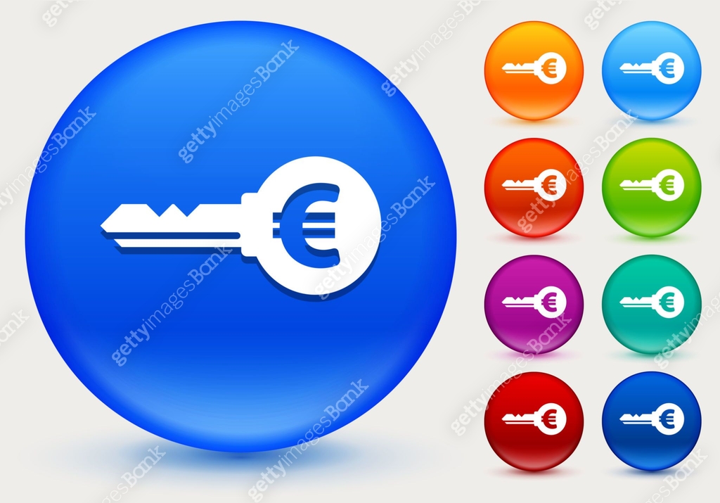 Keys Icon on Shiny Color Circle Buttons 이미지 (680820706) 일러스트, 무료 일러스트 ...