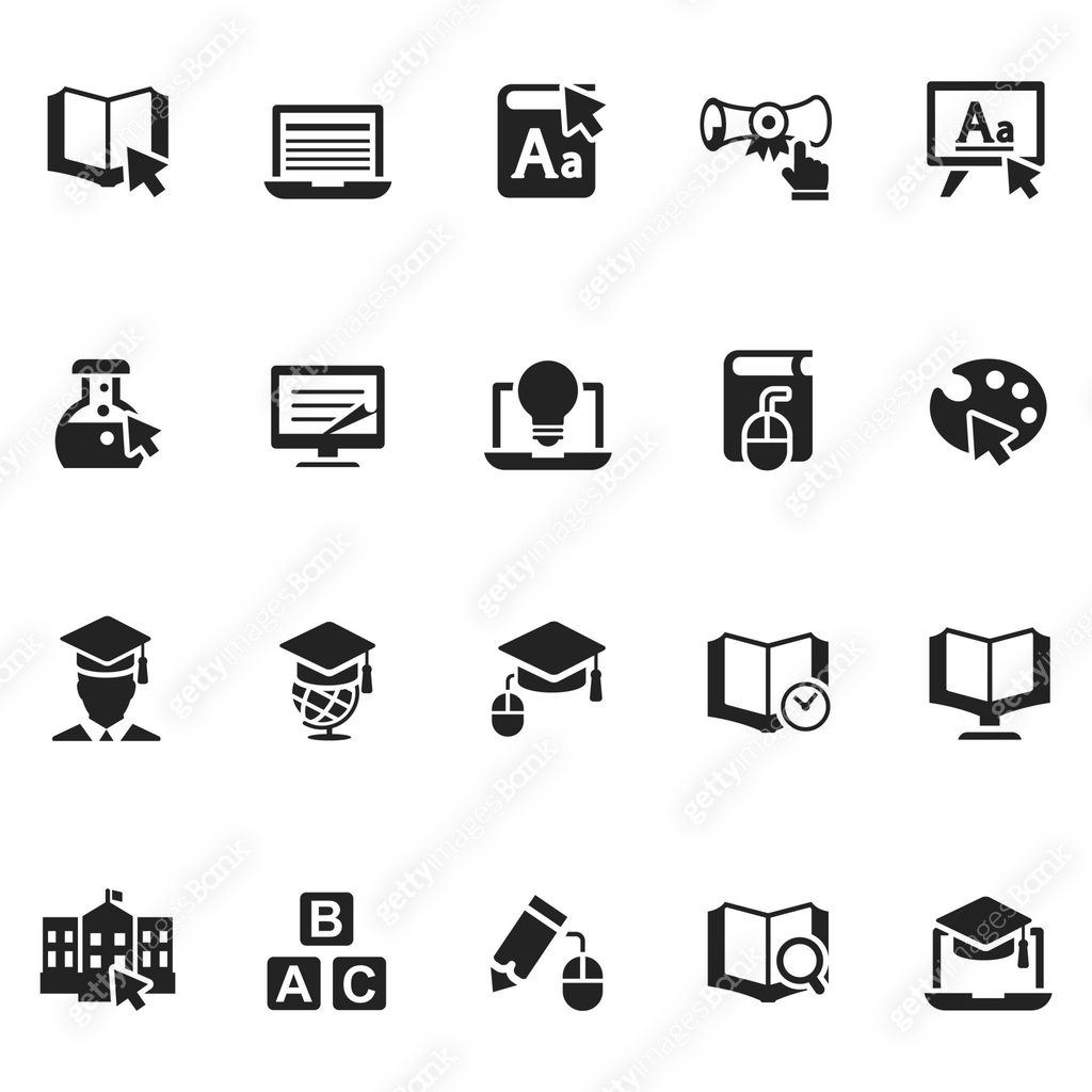 E-learning icon set 이미지 (1001621390) 일러스트, 무료 일러스트 - 게티이미지뱅크
