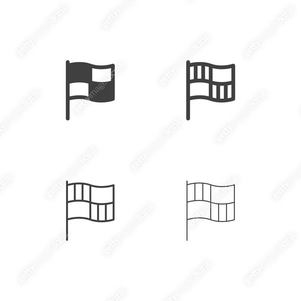 Checkerd Icon Checkered Flag Icons - Multi Series 이미지 (1027012088) - 게티이미지뱅크