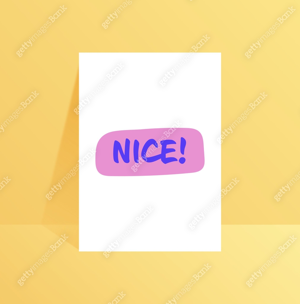 Cnice Lettering NICE. Vector Lettering. Typography for Poster, Invitation, Greeting ...