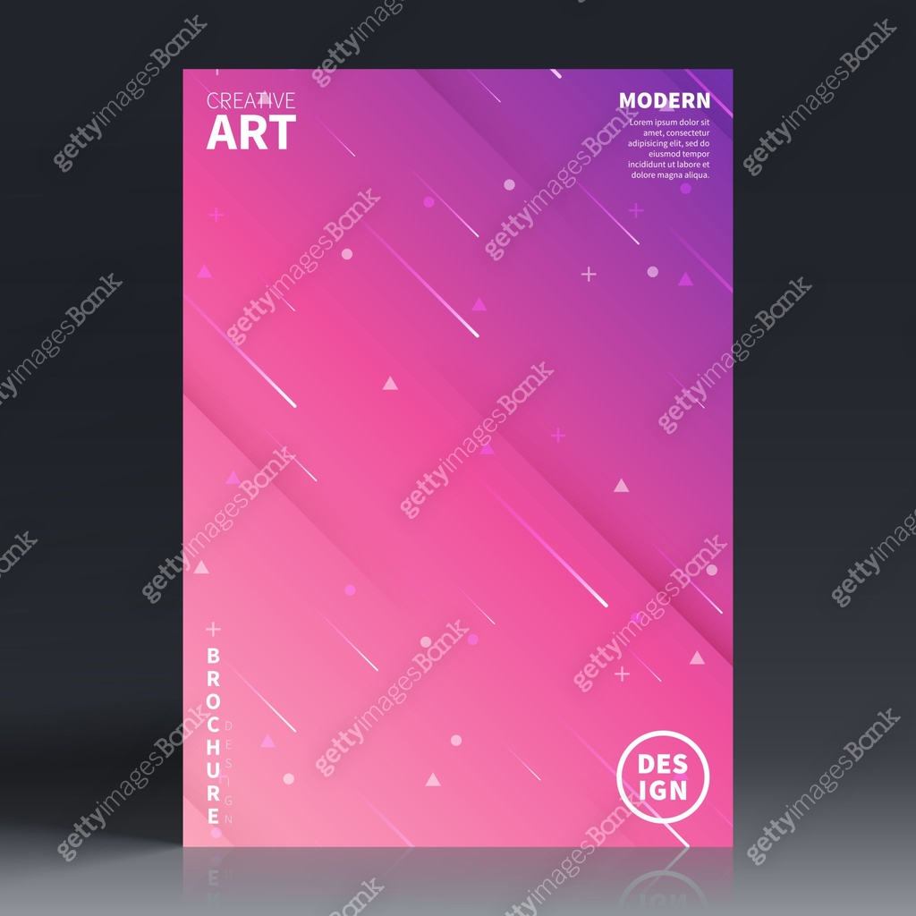 Brochure template layout, Pink cover design, business annual report ...