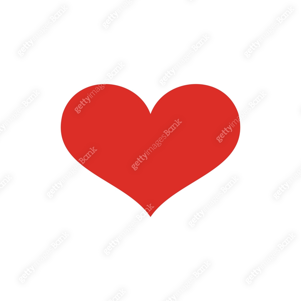 Simple Red Heart Icon - Minimalist Love Symbol on White Background 이미지 ...