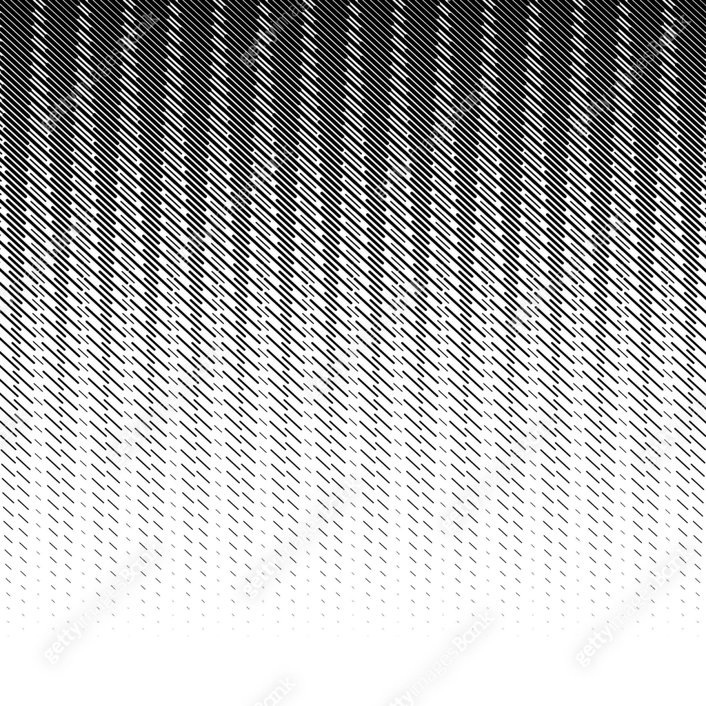 A stylish black and white pattern created with fine diagonal lines ...