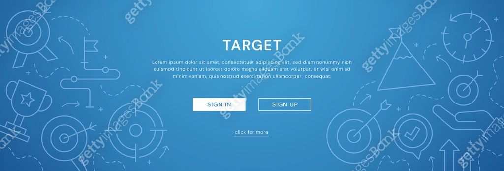 Target Web Banner Modern Vector Illustration 이미지 (2234506456) 일러스트, 무료 ...