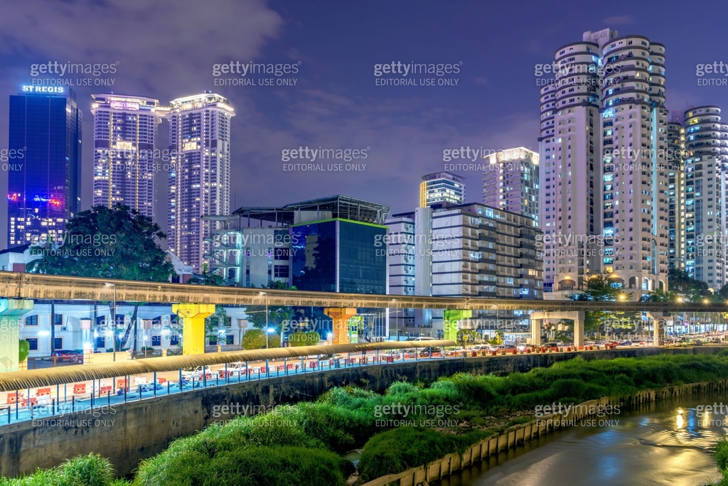 Dt Riverside Images Downtown riverside city buildings at night 이미지 (1089959544) - 게티이미지뱅크