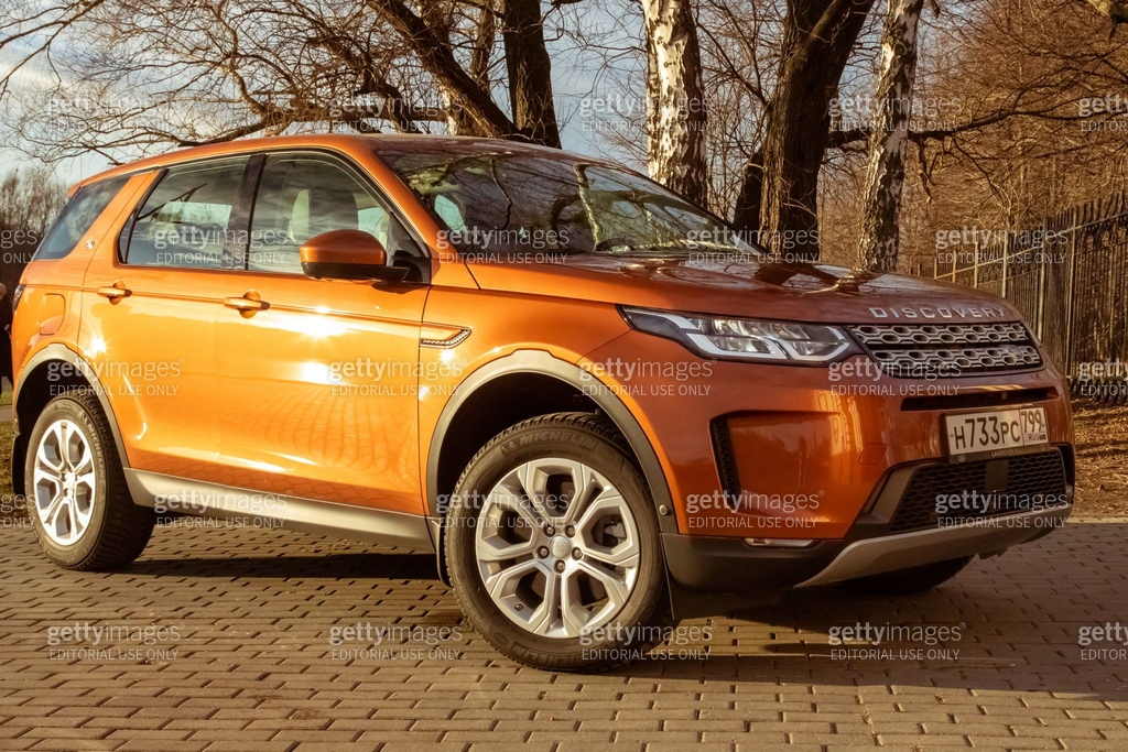 All new Land Rover Discovery Sport 2020 is parked on the waterfront ...