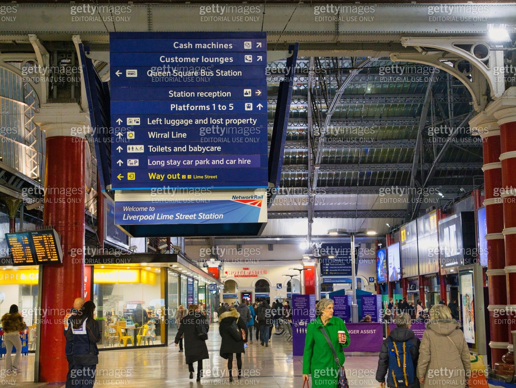 Informational Signage With Directions To Station Services At Liverpool informational-signage-with-directions-to-station-services-at-liverpool