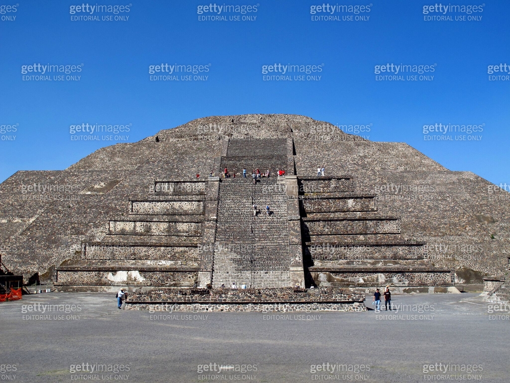 Aztec Pyramids Map The Pyramid of the Moon in Ancient ruins of Aztecs, Teotihuacan, Mexico ...