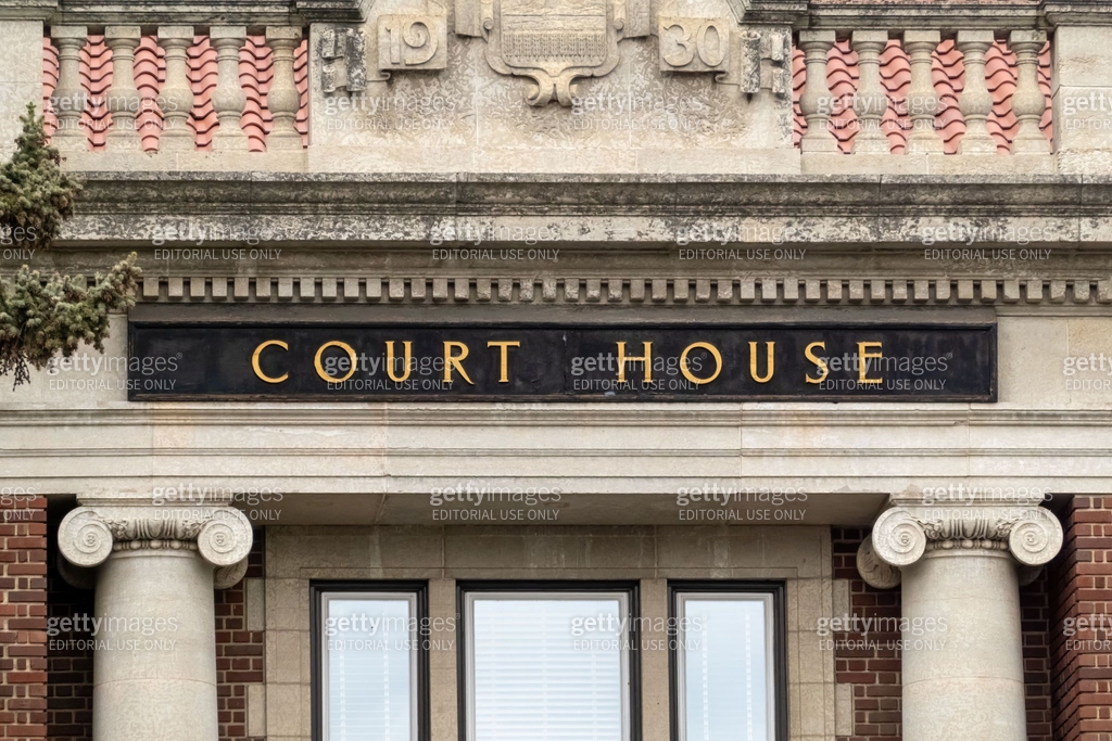 The Red Deer historic courthouse, featuring classical architectural ...