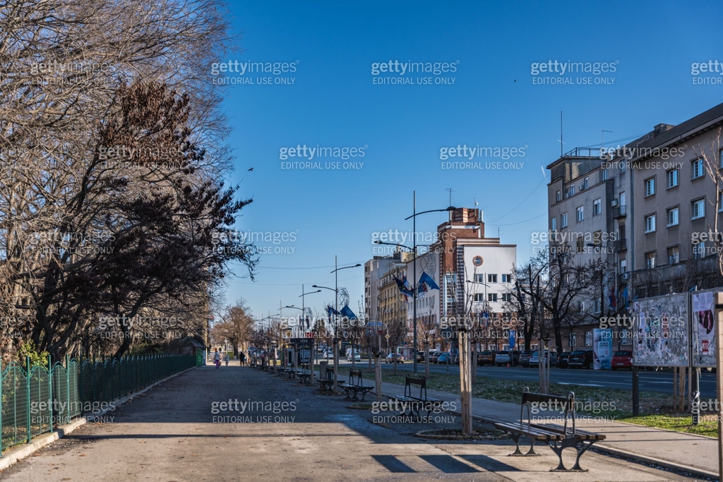 Festive atmosphere of Novi Sad, Serbia, as the city streets come alive Festive atmosphere of Novi Sad, Serbia, as the city streets come alive