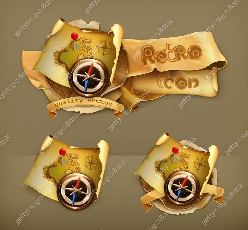 Old map, vector icon 이미지 (a11099099) 아이콘, 무료 아이콘 - 게티이미지뱅크