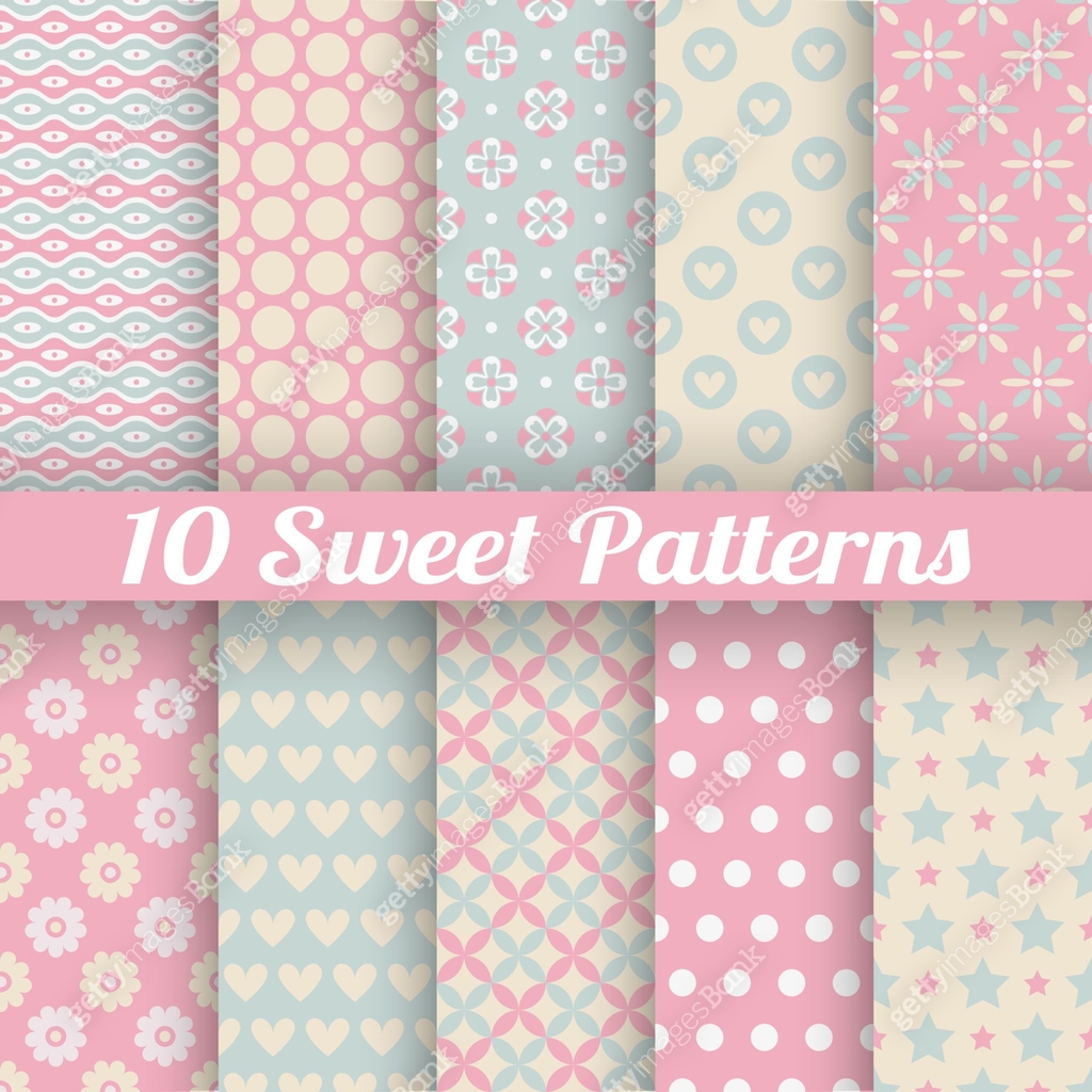 Cute Patterns Indesign Sweet cute vector seamless patterns (tiling) 이미지 (494299999) 일러스트, 무료 ...