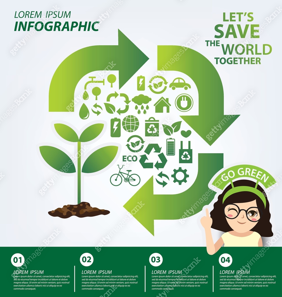 Infographic template. Reuse, Reduce, Recycle concept. Save world vector ...