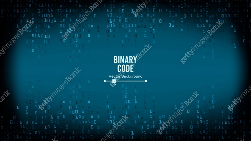 Binary Code Background Vector. Algorithm Binary, Data Code, Decryption ...
