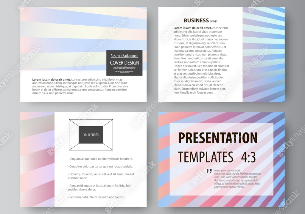 Set of business templates for presentation slides. Easy editable ...
