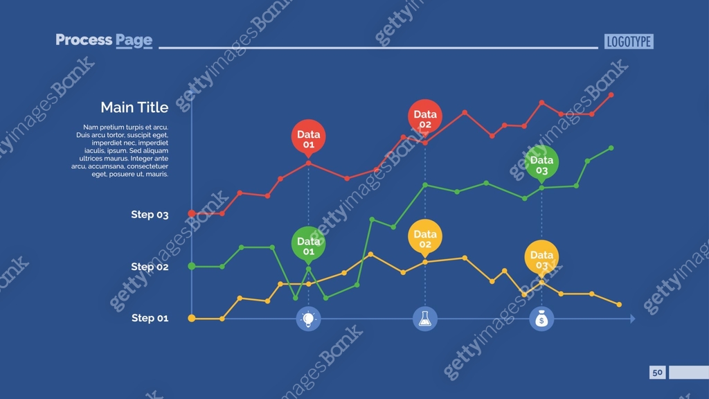 Three Point Charts Slide Template 이미지 (665425334) 일러스트, 무료 일러스트, 아이콘 ...
