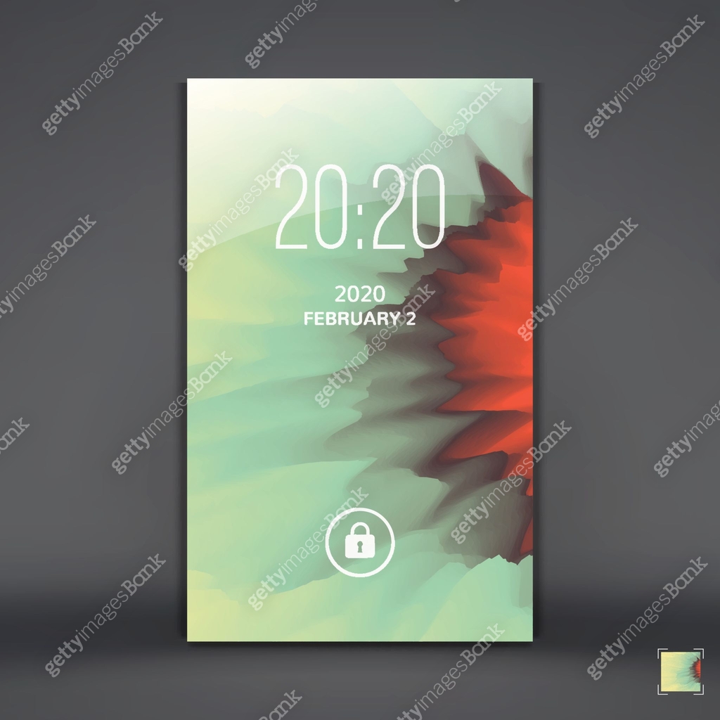 Modern Lock Screen for Mobile Apps. Vector Illustration. 이미지 (819604180 ...
