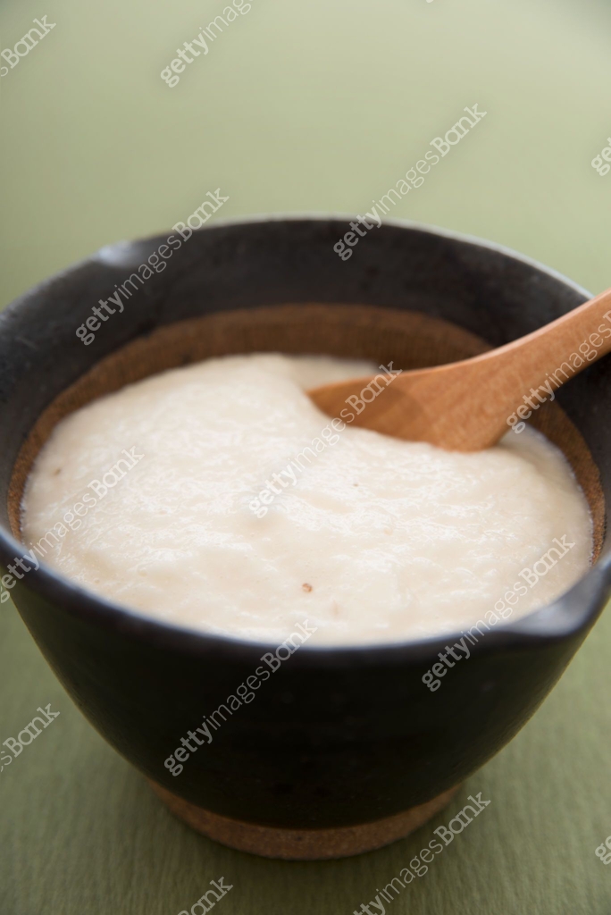 Japanese cuisine --grated 'nagaimo (long taro)' and 'yamaimo (Japanese ...