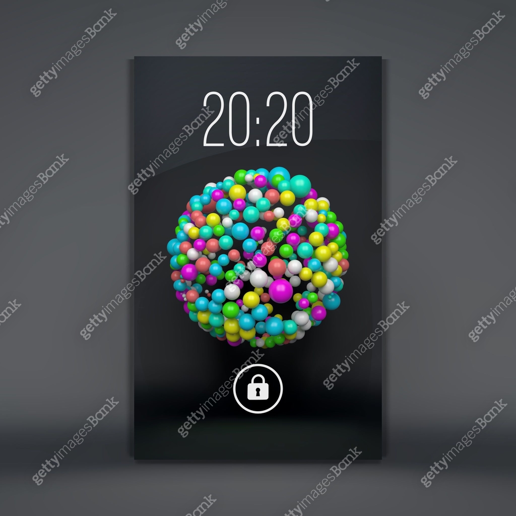 Modern Lock Screen for Mobile Apps. Vector Illustration. 이미지 (856939872 ...