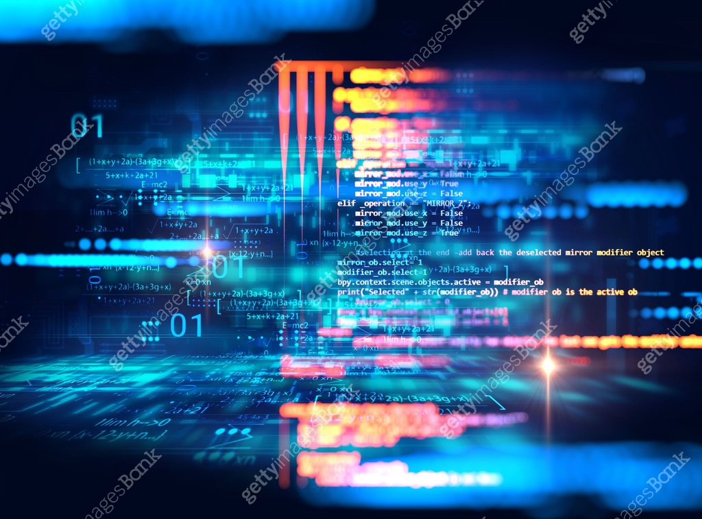 Programming code abstract technology background of software developer ...