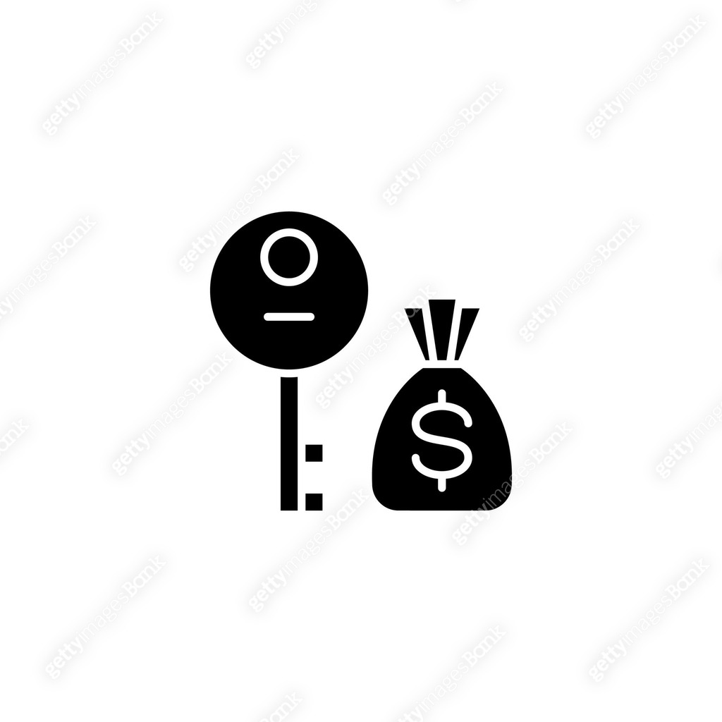 Profit decision black icon concept. Profit decision flat vector symbol ...