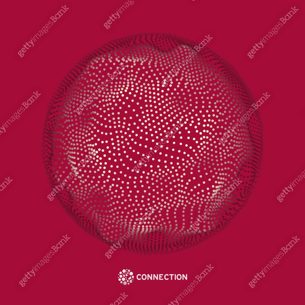 Digital Sphere Vector Sphere. Global digital connections. 3D technology style. Vector ...