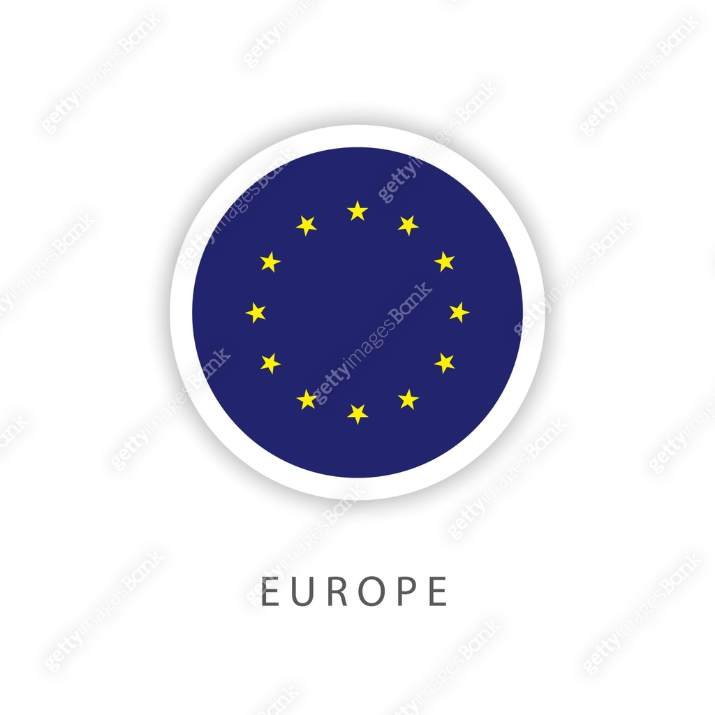 Europe Button Flag Vector Template Design Illustrator 이미지 (1007542628 ...