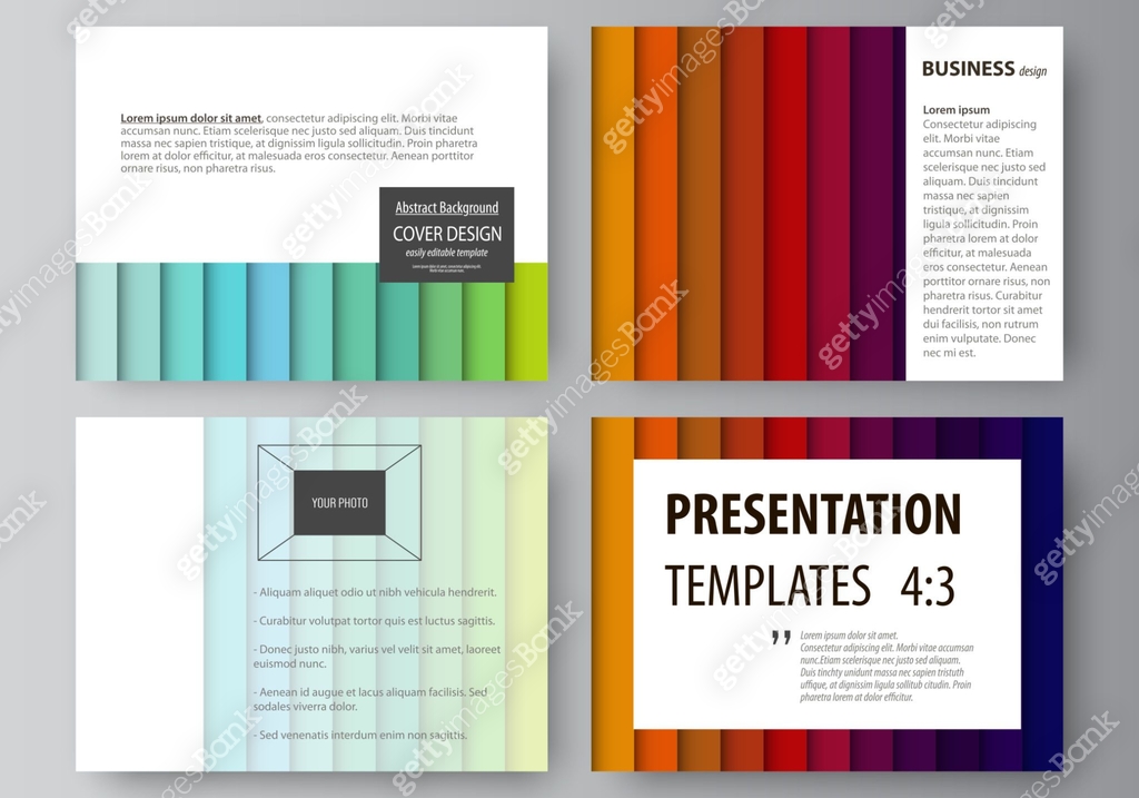 Set of business templates for presentation slides. vector layouts in ...