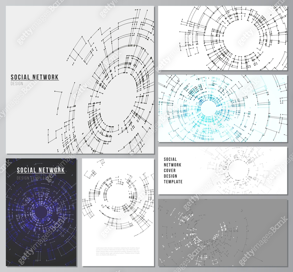 1 Layout Background Network The minimalistic abstract vector layouts of modern social network ...