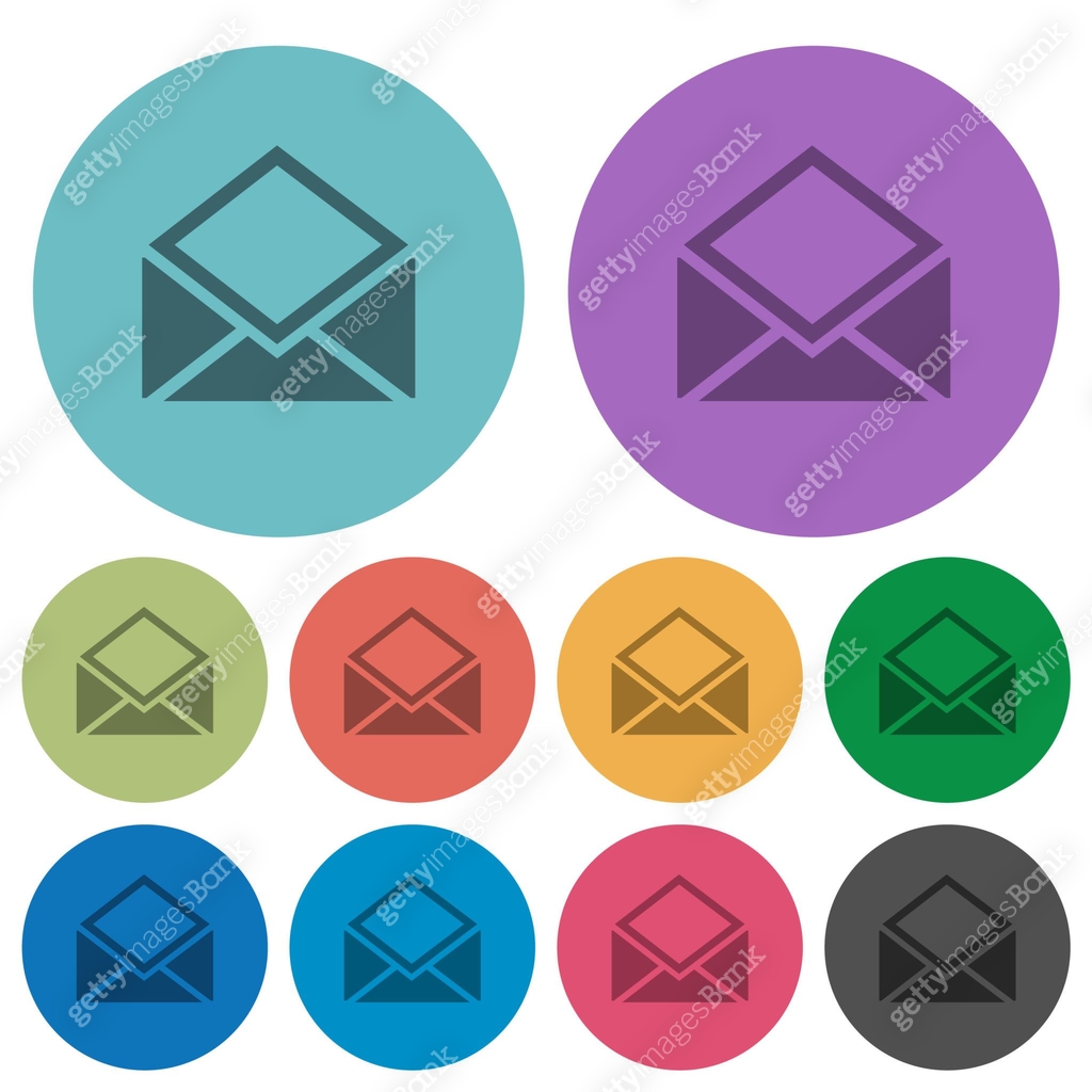 Open mail color darker flat icons 이미지 (1083845130) 일러스트, 무료 일러스트, 아이콘 ...
