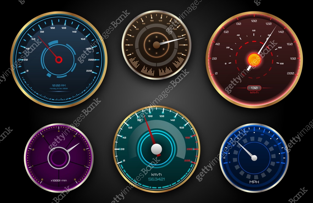 Pointer Counter Difference Collection Speedometers, Pointers, Counters, Panel Control, Indicators ...