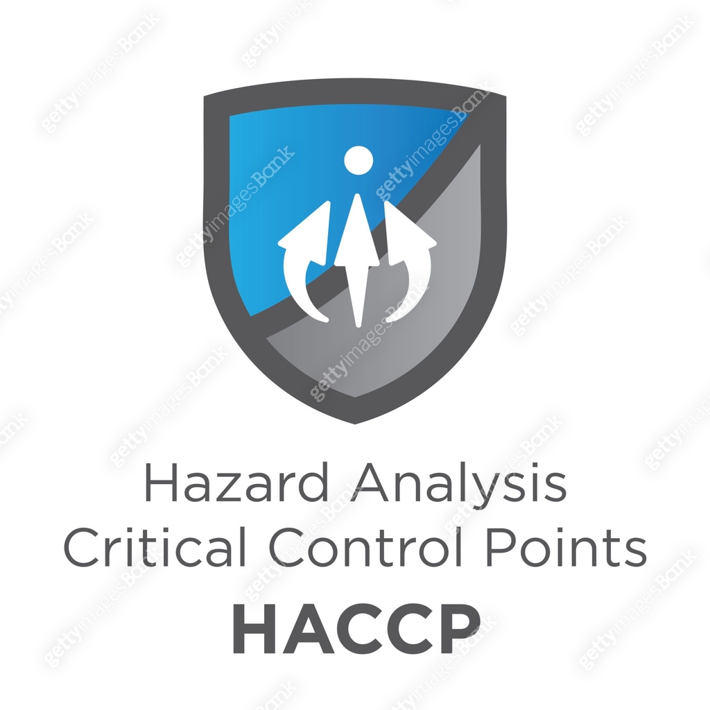 HACCP - Hazard Analysis Critical Control Points icon with award or ...