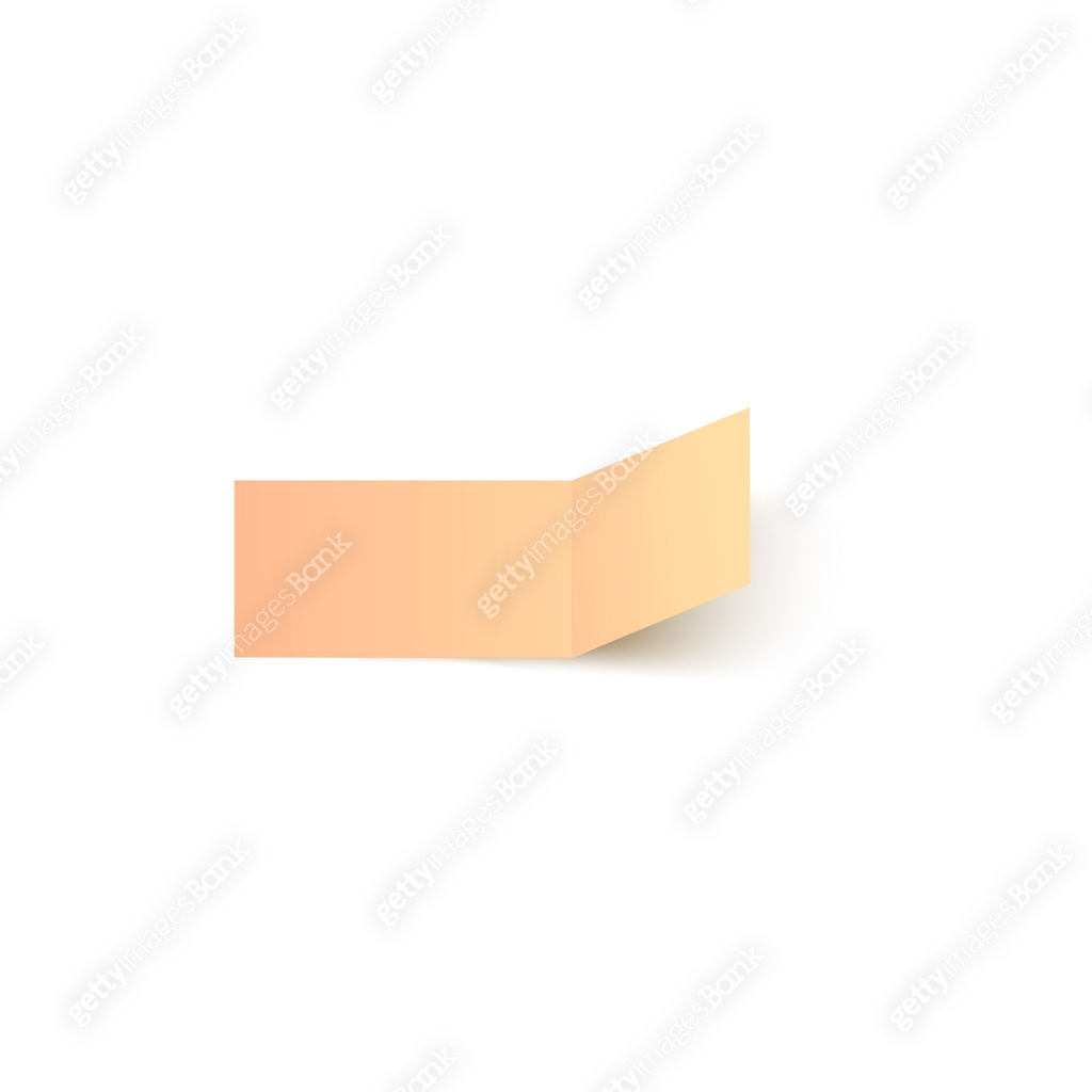 Blank tape paper sticker template with bent edge vector illustration