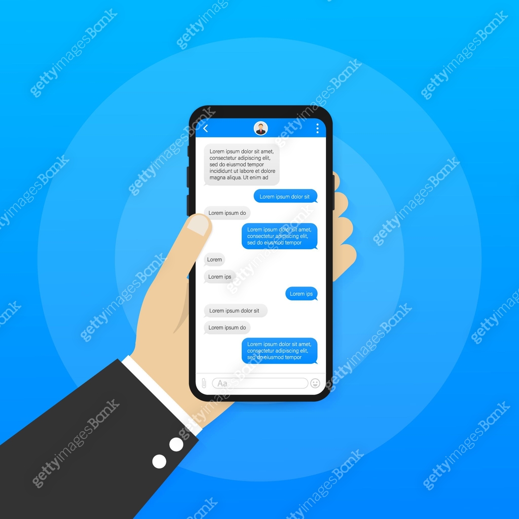 Chat Interface Application with Dialogue window. Clean Mobile UI Design ...
