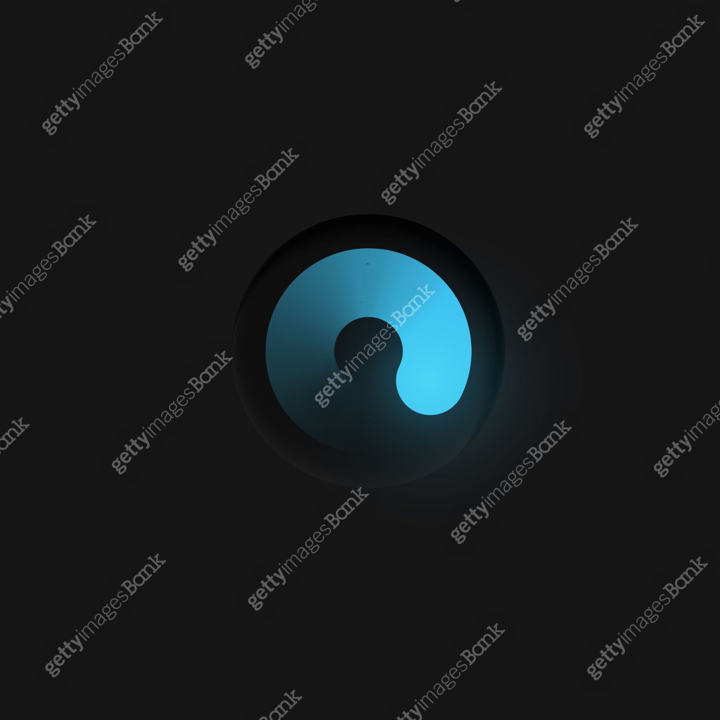 Very high detailed black user interface round loading button for ...