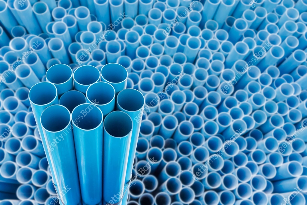 PVC pipes stacking on shelf in warehouse 이미지 (1268128870) - 게티이미지뱅크
