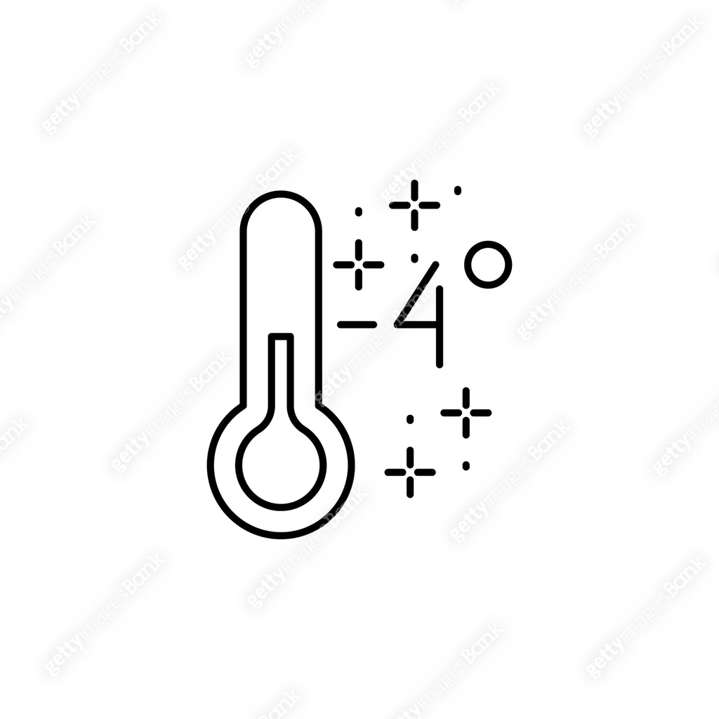 Thermometer temperature icon. Simple line, outline vector of winter ...