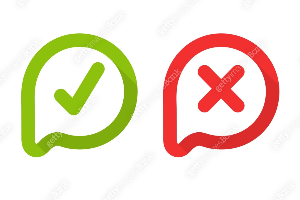 Status Check False Green check mark and red wrong On the checked box. True or false 이미지 ...