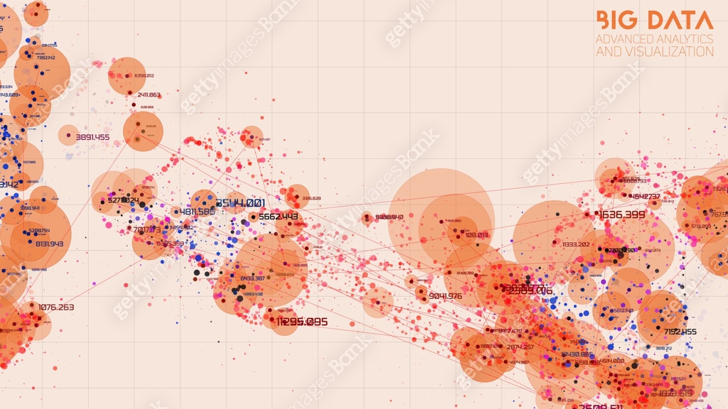 Cloud big data processing. Network analysis. Human connections ...