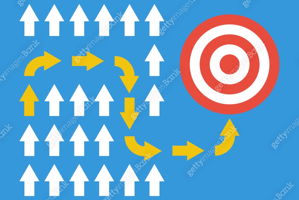 show different path to others, vector infographics or concept 이미지 ...