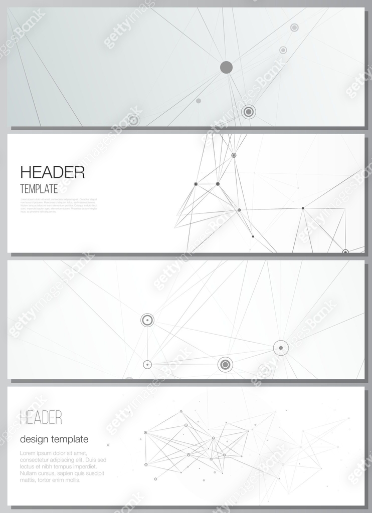 Vector layout of headers, banner templates for website footer design ...