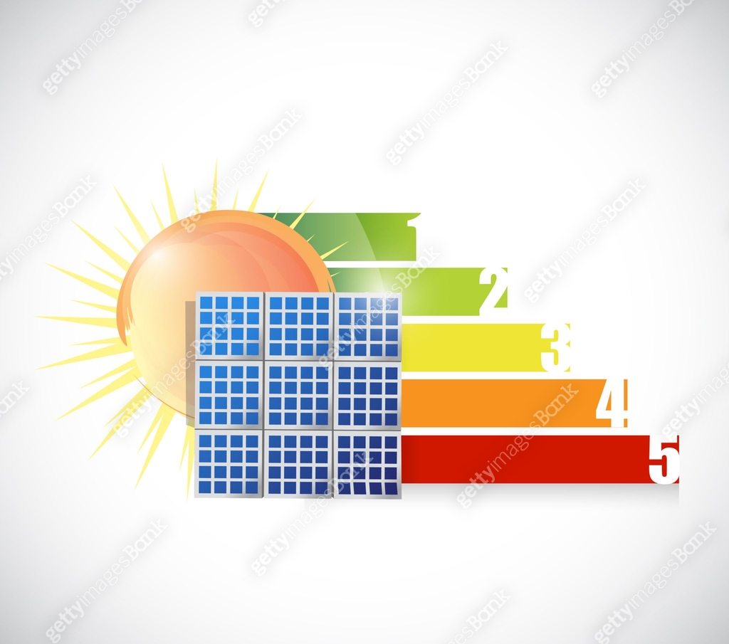 Graph and solar panel illustration design 이미지 (1284416588) 일러스트, 무료 ...