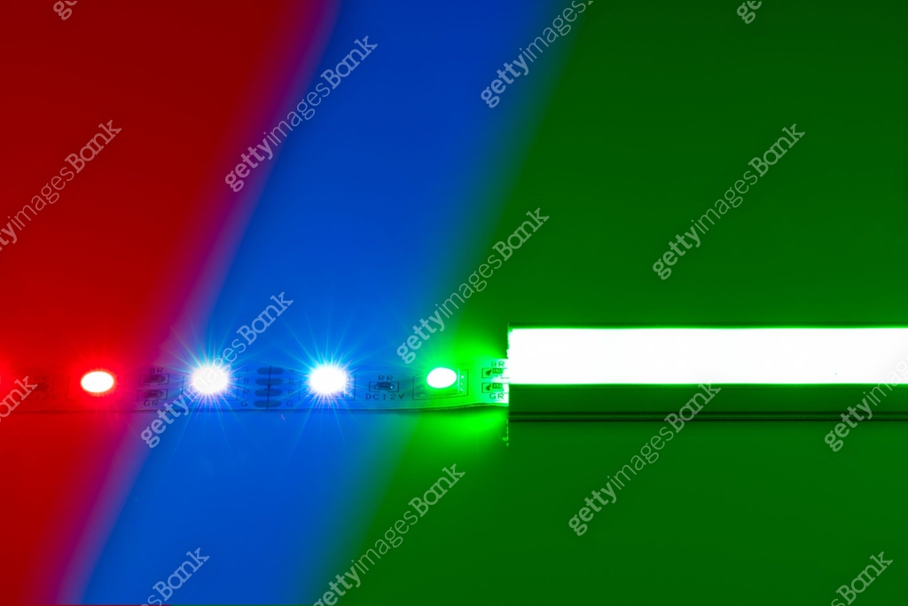 multicolor rgb led light strip in aluminum channel diffuser 이미지 ...