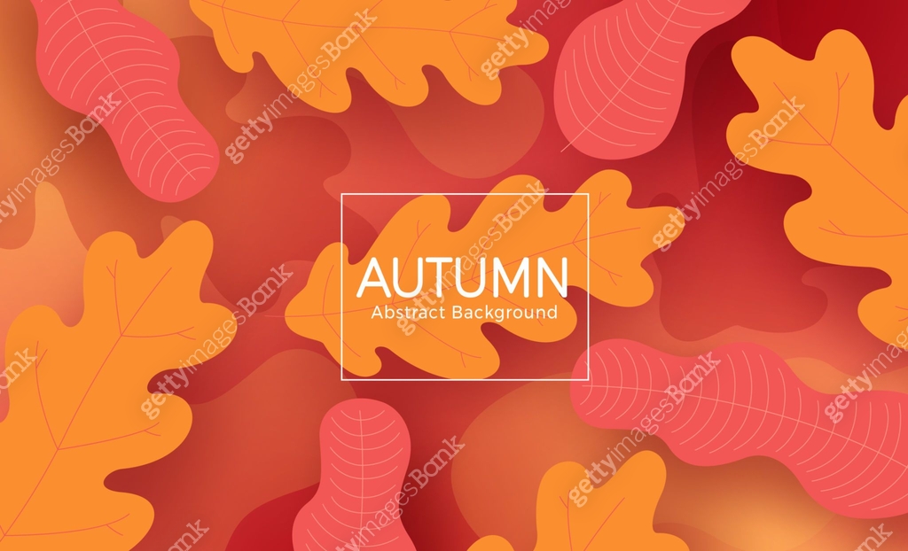 Fall Abstract Vector Autumn vector abstract template design. Autumn abstract background text ...