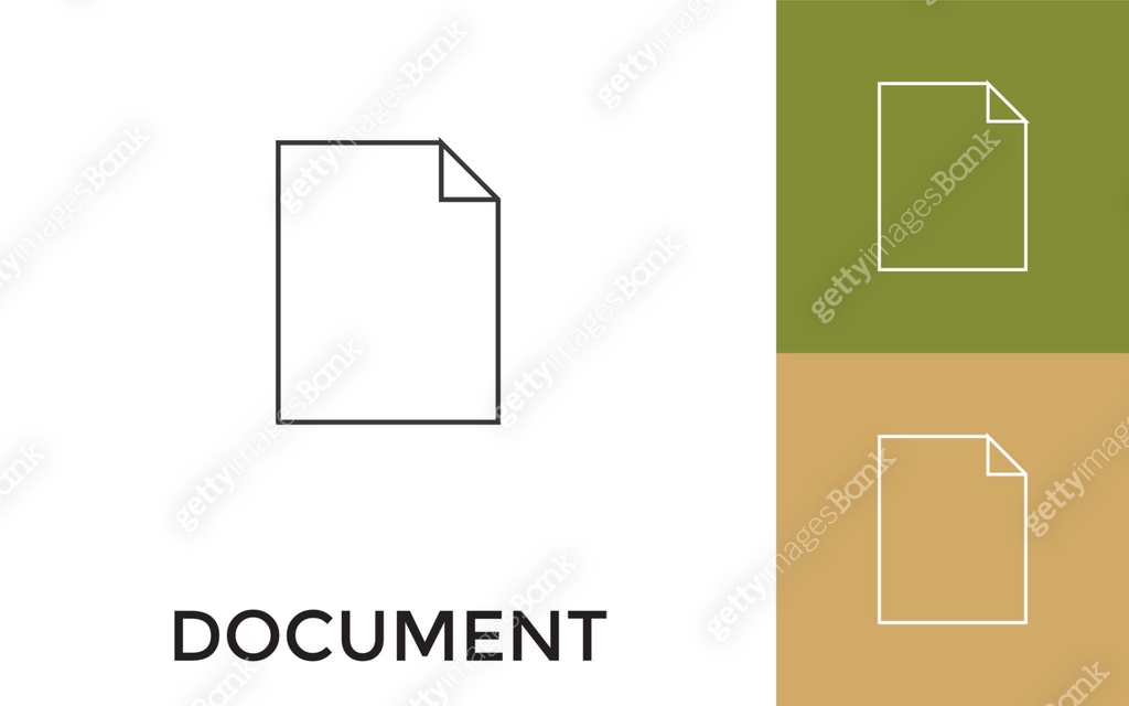 Editable Document Thin Line Icon with Title. Useful For Mobile ...