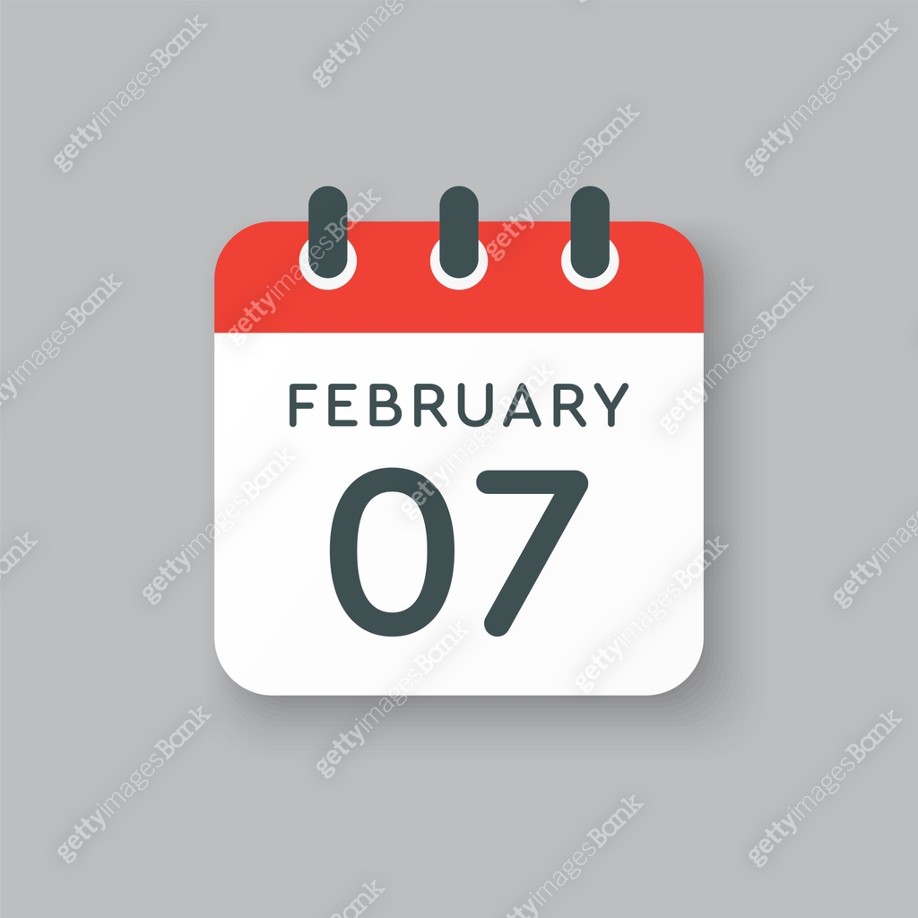 Icon day date 7 February, template calendar page 이미지 (1283777669) 일러스트 ...